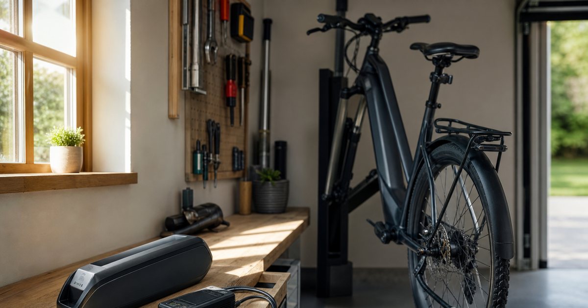 What is the best way to store and charge a premium ebike at home?